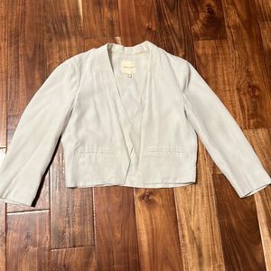 Silence & Noise Cropped Cream Blazer